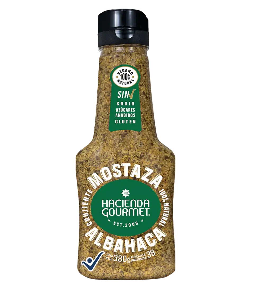 Mostaza con Albahaca 380 gr Hacienda Gourmet 1
