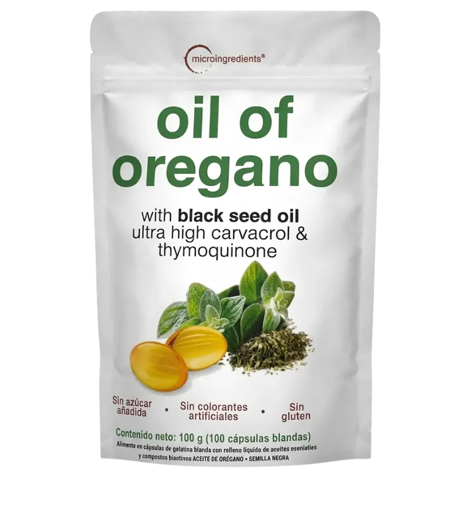 Aceite de Orégano con Aceite de Semilla Negra 100 Cápsulas Microingredients 1