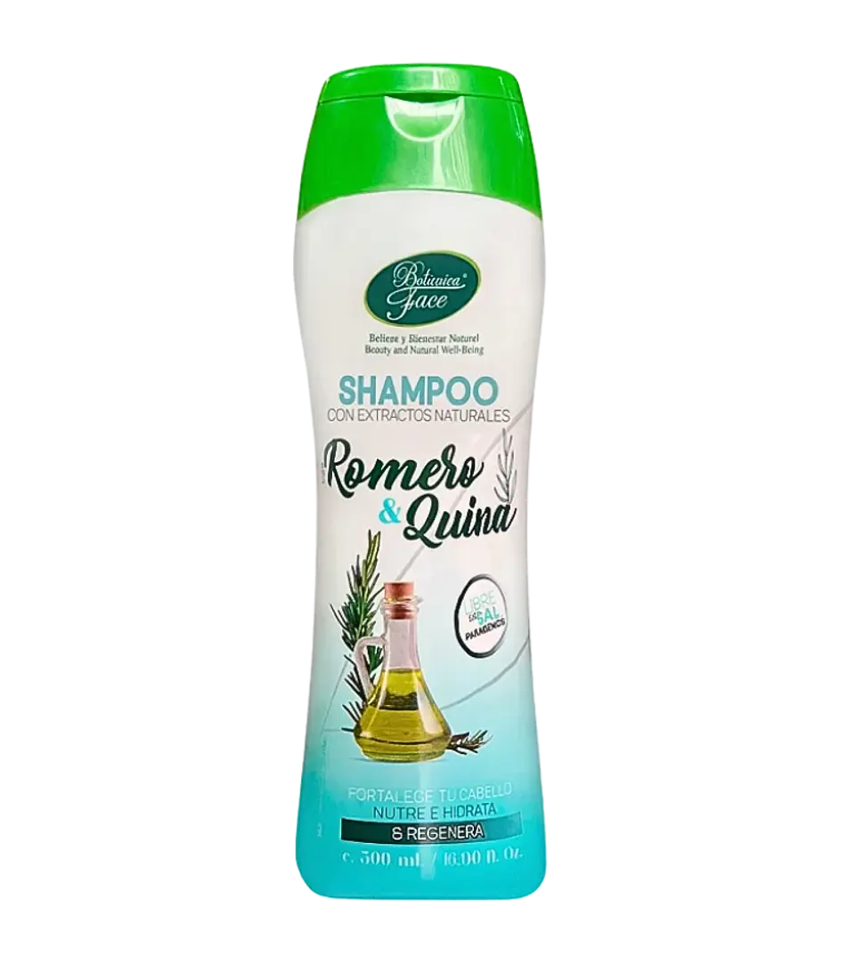 Shampoo Romero y Quina 500 ml Botánica Face 1