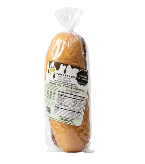 Pan de Sagú con Crema de Cacao 350 g Libre de Gluten Panaderia Gourmet