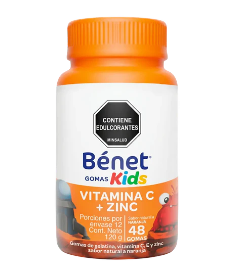 Gomas Kids Vitamina C + Zinc 48 Gomitas Bénet