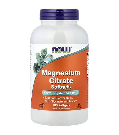 Magnesio Citrato Now 180 Softgels 