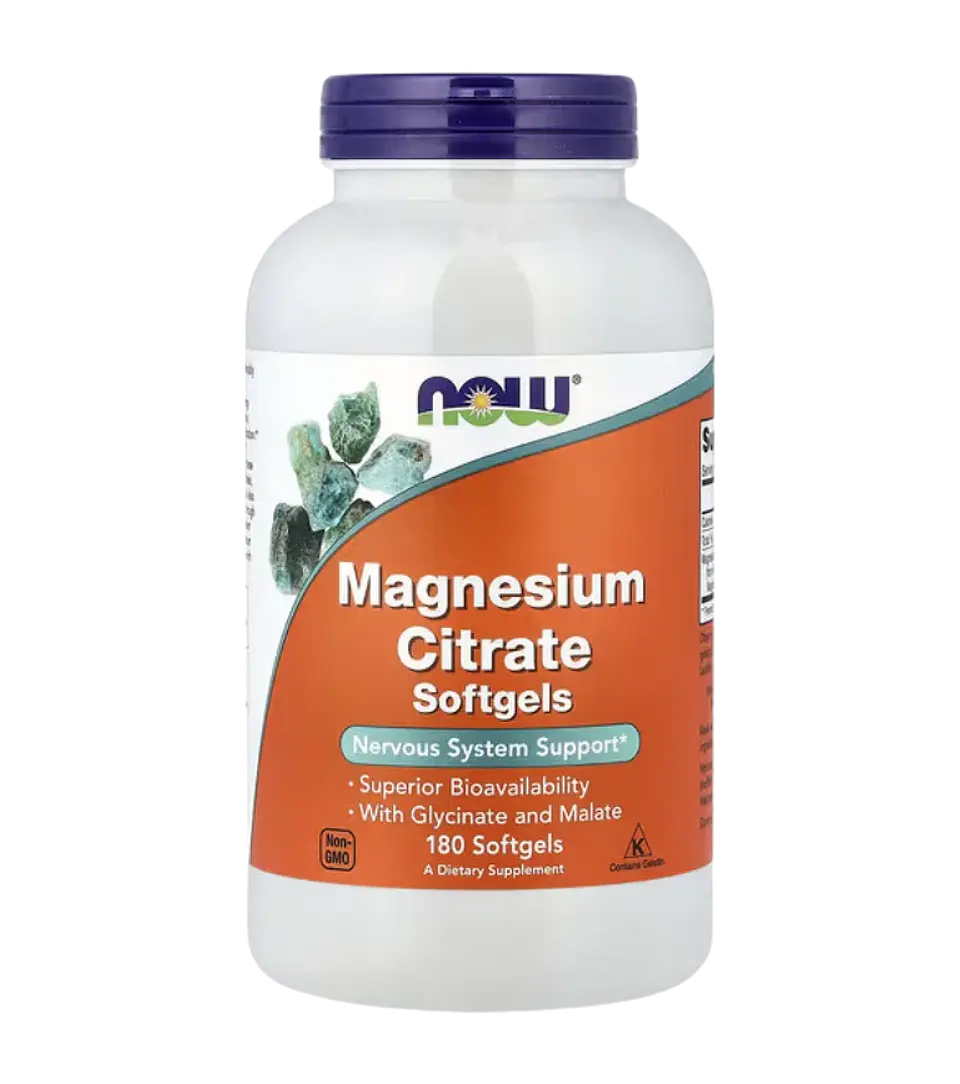 Magnesio Citrato Now 180 Softgels  1
