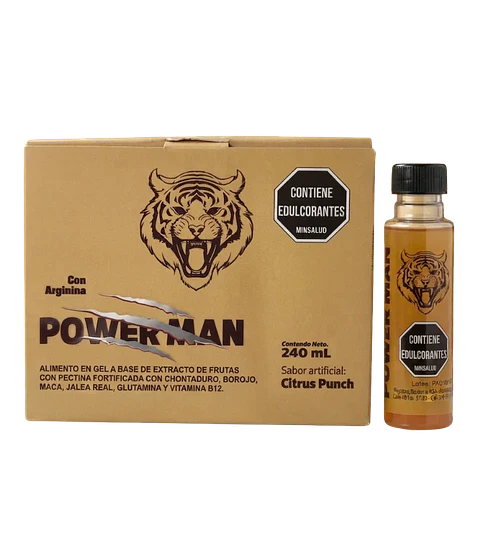 Powerman Gel con Arginina Citrus Punch 12 Unidades Powerman