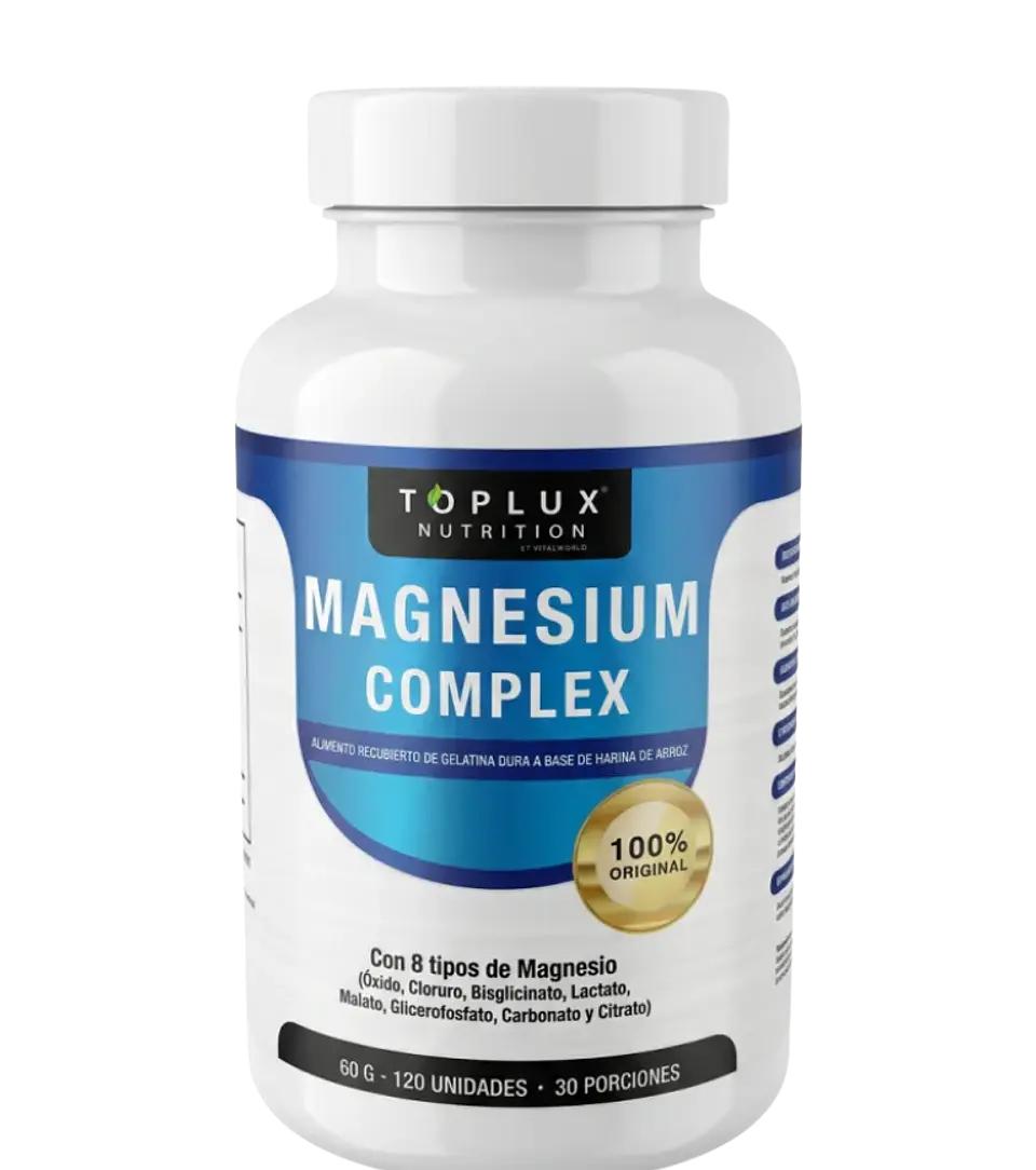 Magnesium Complex 120 Cápsulas 8 Tipos de Magnesio Toplux Nutrition 1