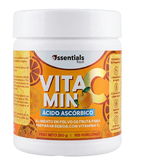 Vitamina C Ácido Ascórbico 250 g Essentials Food