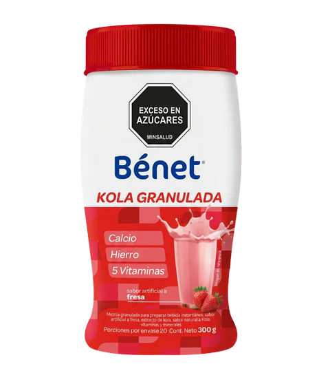 Kola Granulada Sabor Fresa 300 g Benet