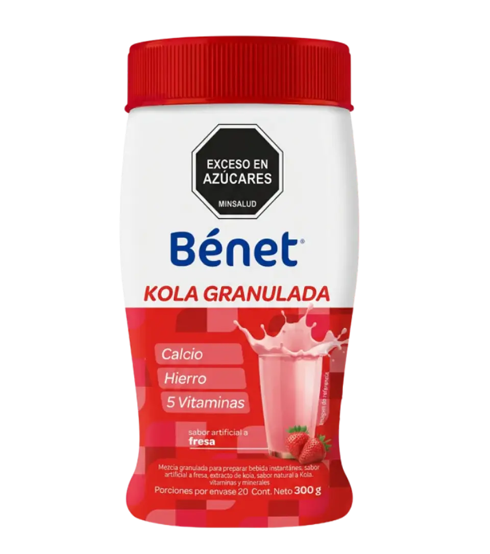 Kola Granulada Sabor Fresa 300 g Benet 1