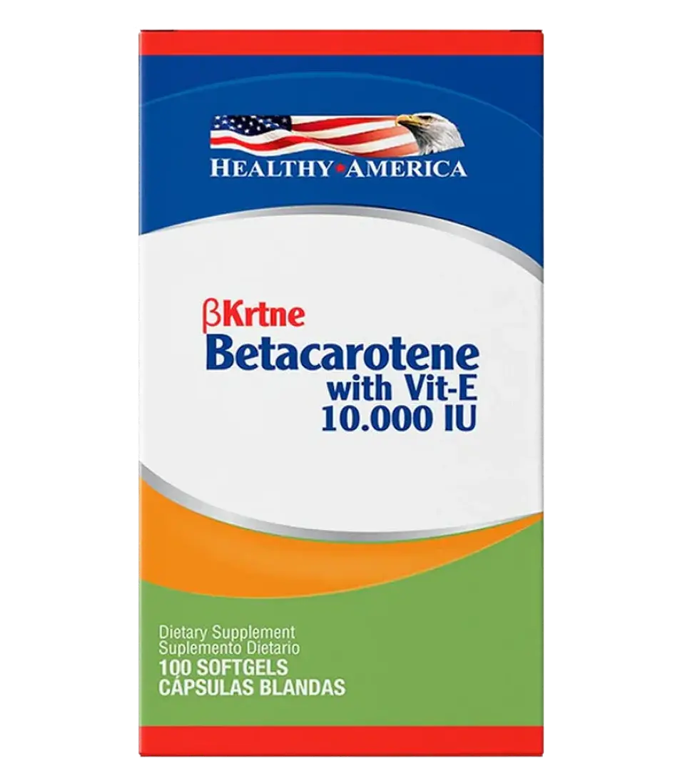 Beta-Carotene 25,000IU 100 softgels Healthy America 1