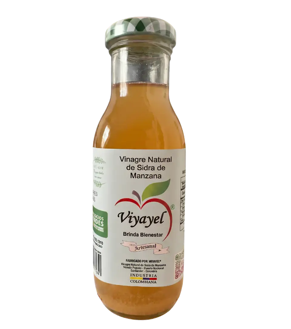 Vinagre Natural de Sidra de Manzana Artesanal 250 ml Vivayel 1