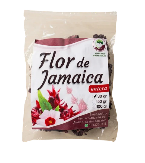 Flor de Jamaica Entera 30 g Alimentos Ancestrales