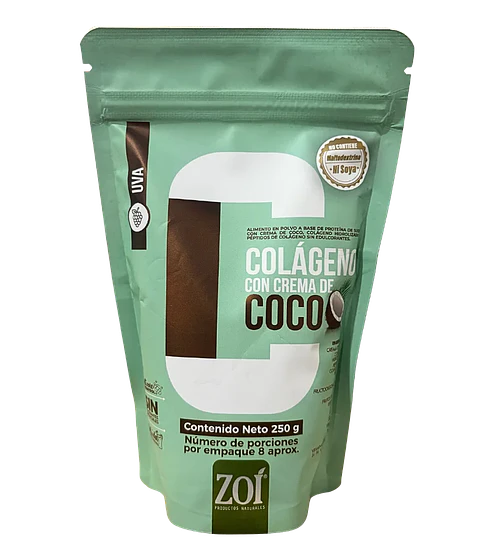 Colágeno con Crema de Coco 250 g Zoí