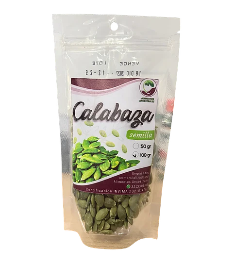 Semillas de Calabaza 100 g Alimentos Ancestrales