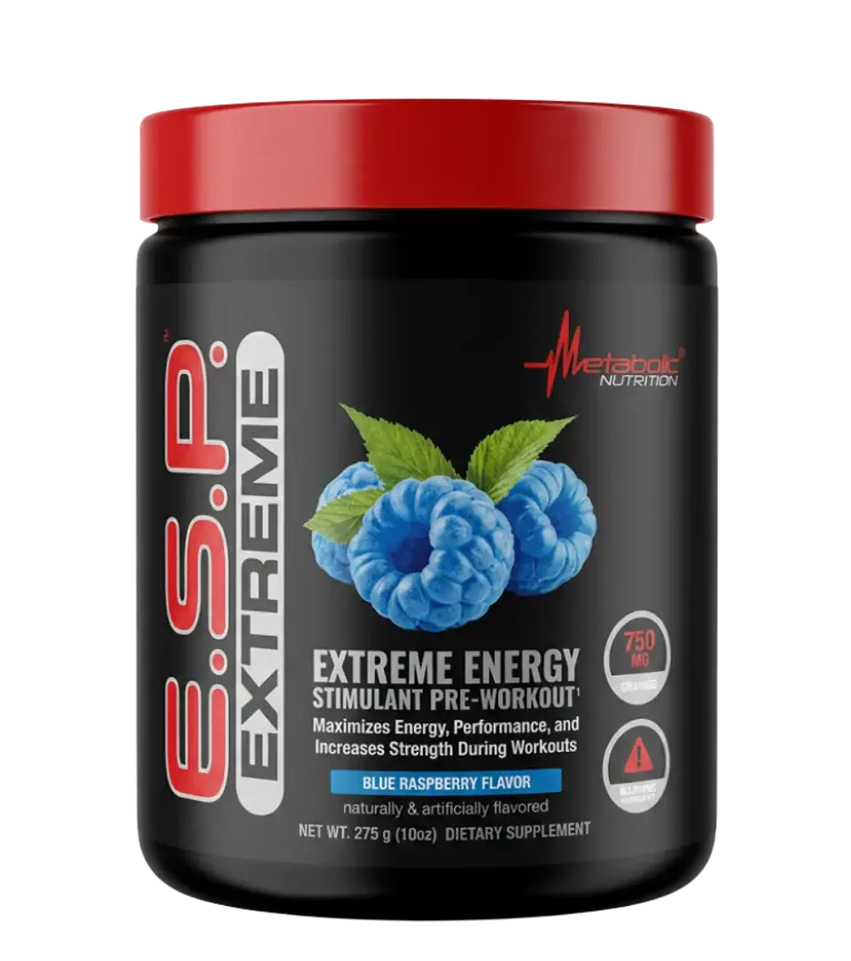 ESP Extreme Pre-Workout Blue Raspberry 275 g Metabolic Nutrition 1