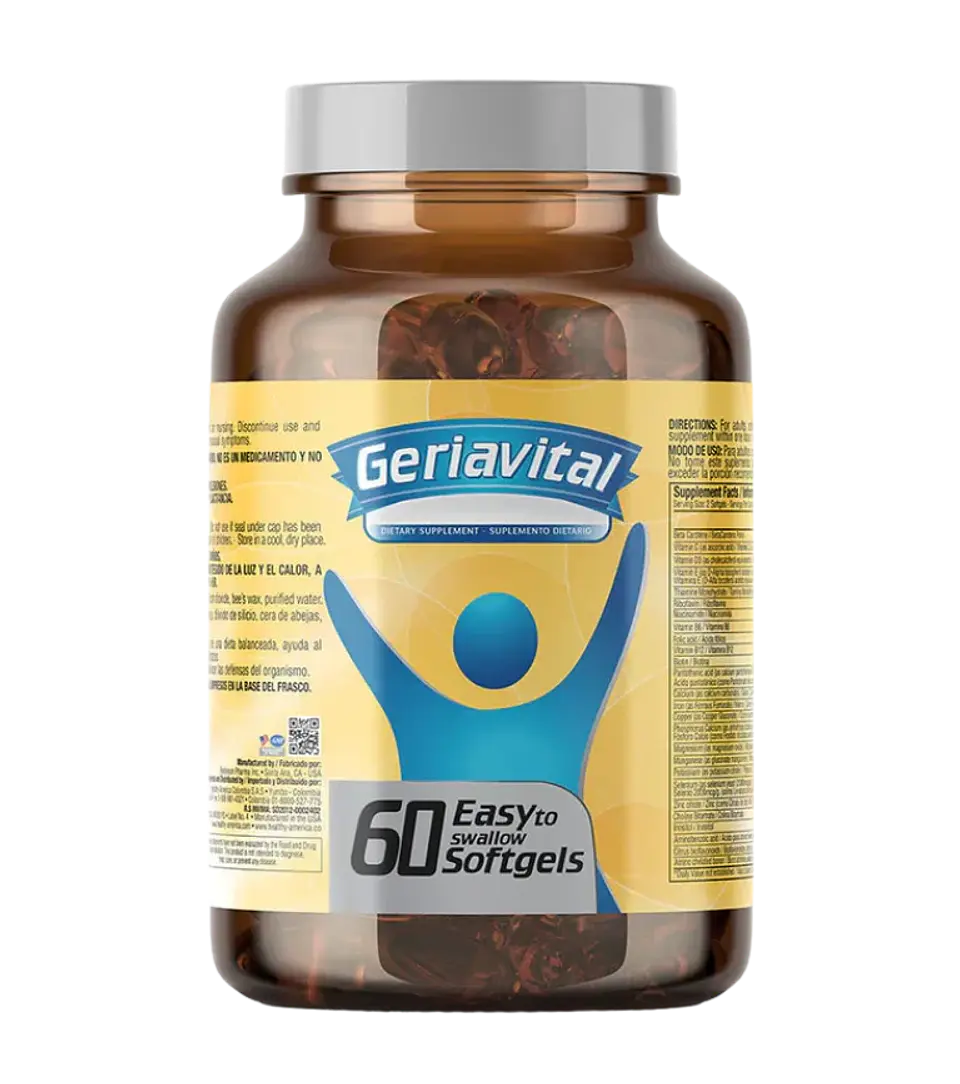Geriavital 50+ Platinum Multivitamínico 60 Softgels Healthy America 1