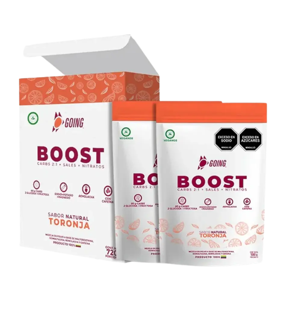 Boost Carbohidratos Líquidos Toronja con Cafeína Sachet 80 g Going  1