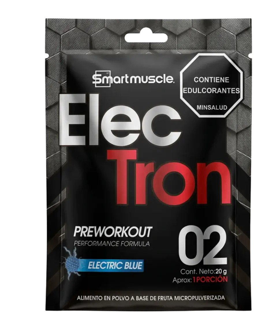ElecTron 02 Pre Entreno Sachet Electric Blue 20 g Smart Muscle 1