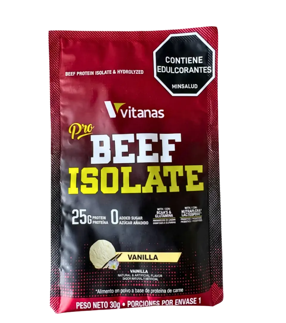 Pro Beef Isolate Sachet Vainilla 30 g Vitanas 1