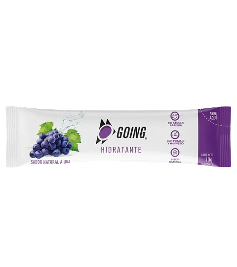 Hidratante con Electrolitos Sachet Sabor Uva Going