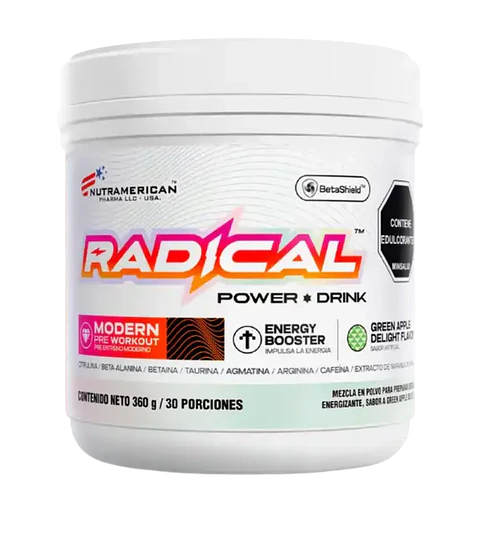 Radical Power Drink Tarro Pre Entreno Nutramerican