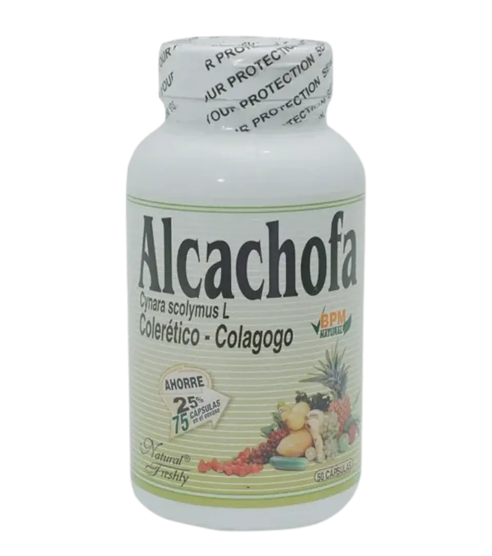 Alcachofa 500 mg Natural Freshly  50 Cápsulas 1