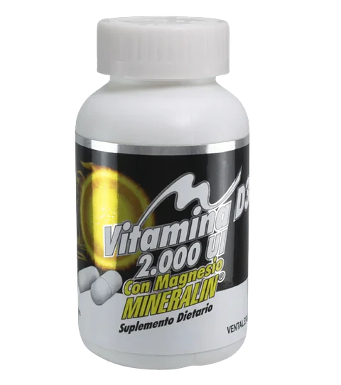 Vitamina D3 2000 IU con Magnesio 60 Cáps Mineralin