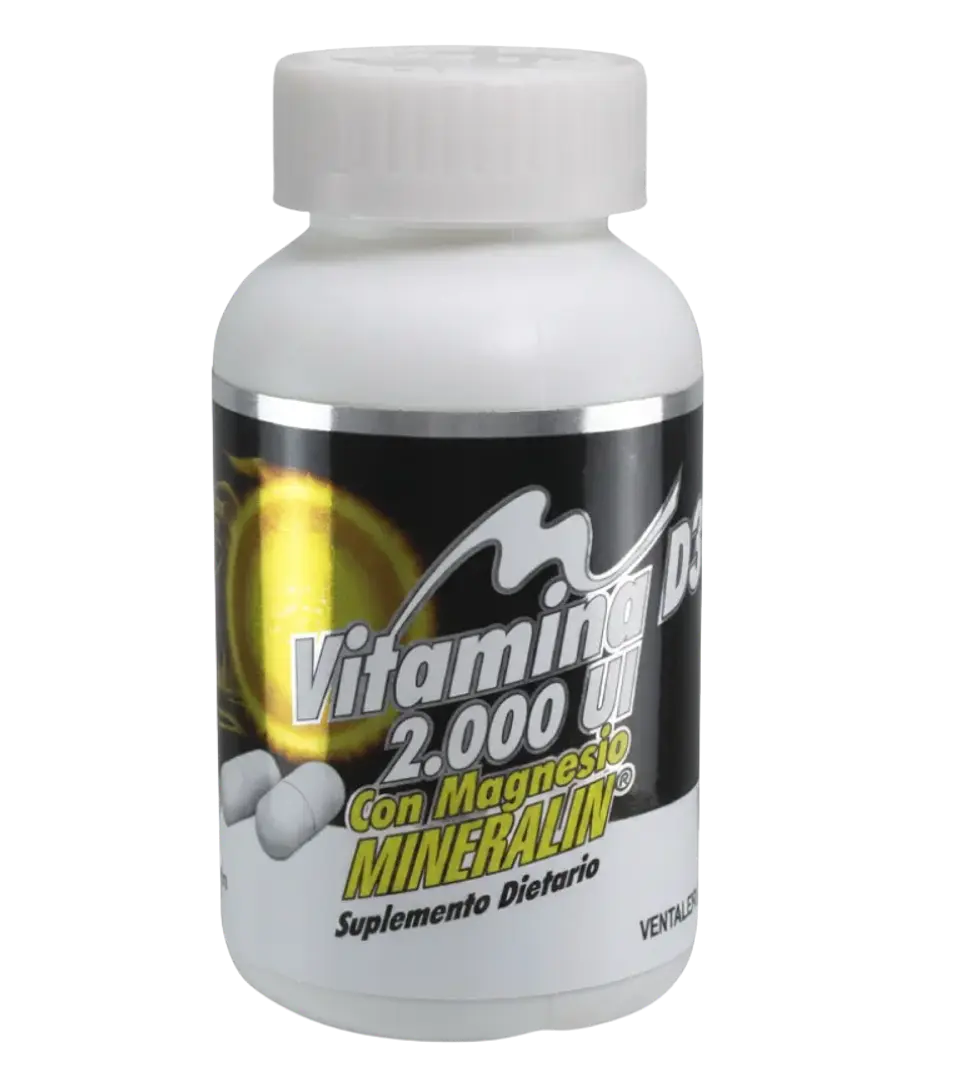 Vitamina D3 2000 IU con Magnesio 60 Cáps Mineralin 1