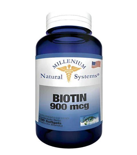 Biotin 900 mcg Millenium Natural Sytems 100 Softgels