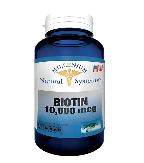Biotina 10000 mcg Natural Systems 100 Softgels
