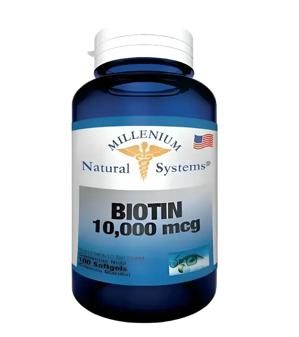 Biotina 10000 mcg Natural Systems 100 Softgels 1