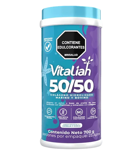 Colágeno Marino y Bovino 50/50 Vitaliah 700 gramos