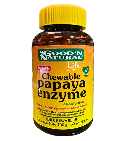 Papaya Enzyme 100 Tabletas Good´N Natural