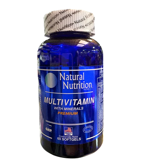 Multivitamin With Minerals 60 Softgels Natural Nutrition 