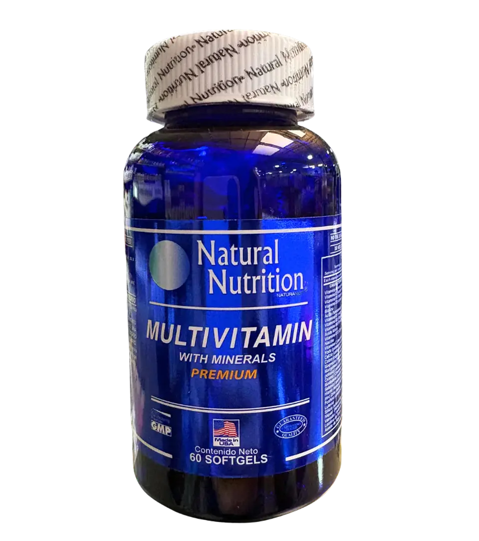 Multivitamin With Minerals 60 Softgels Natural Nutrition  1