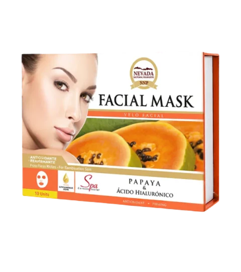 Mascarilla Facial Papaya Caja 10 Unidades Nevada