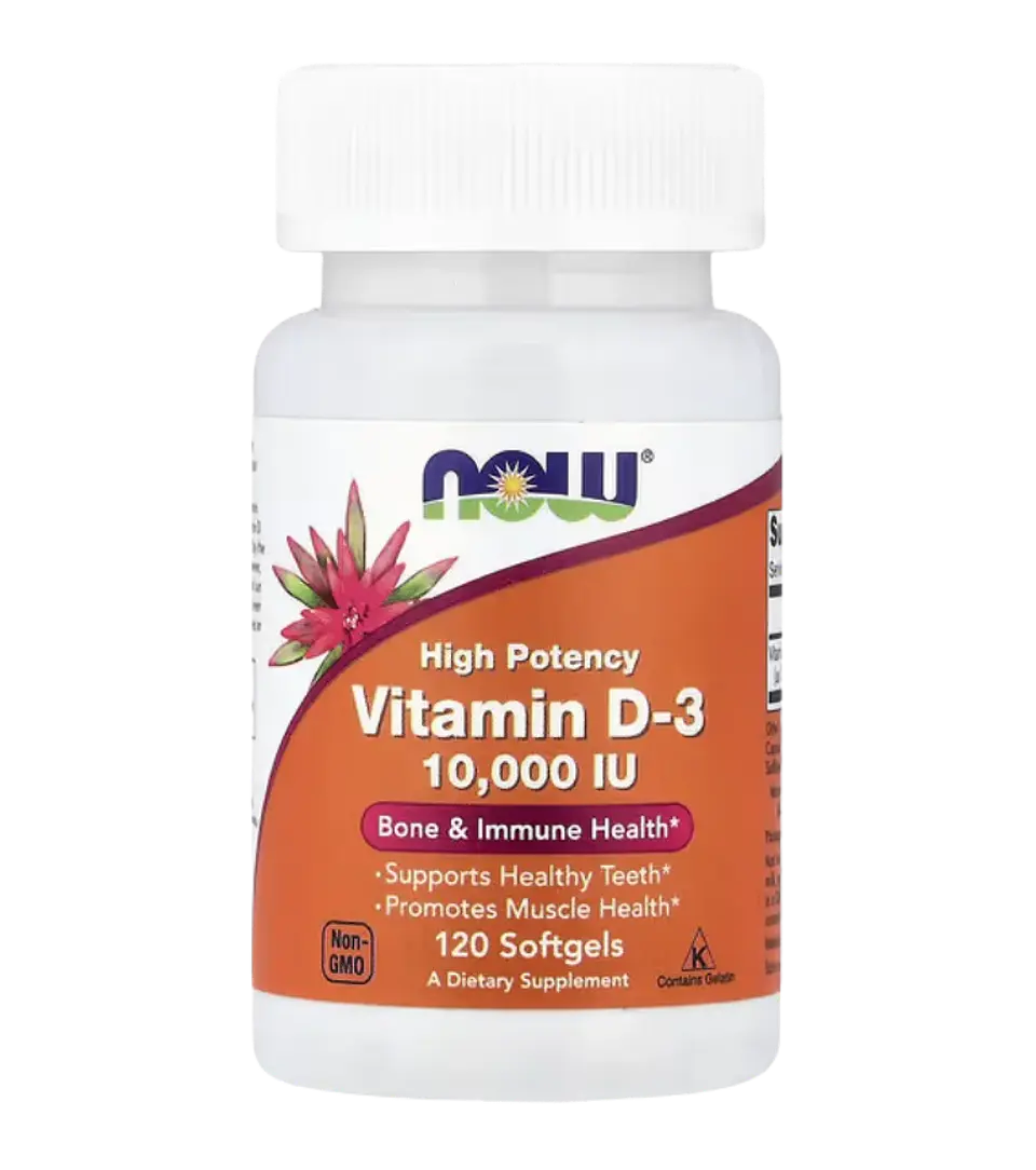 Vitamin D3 10000 IU NOW 120 Softgels 1