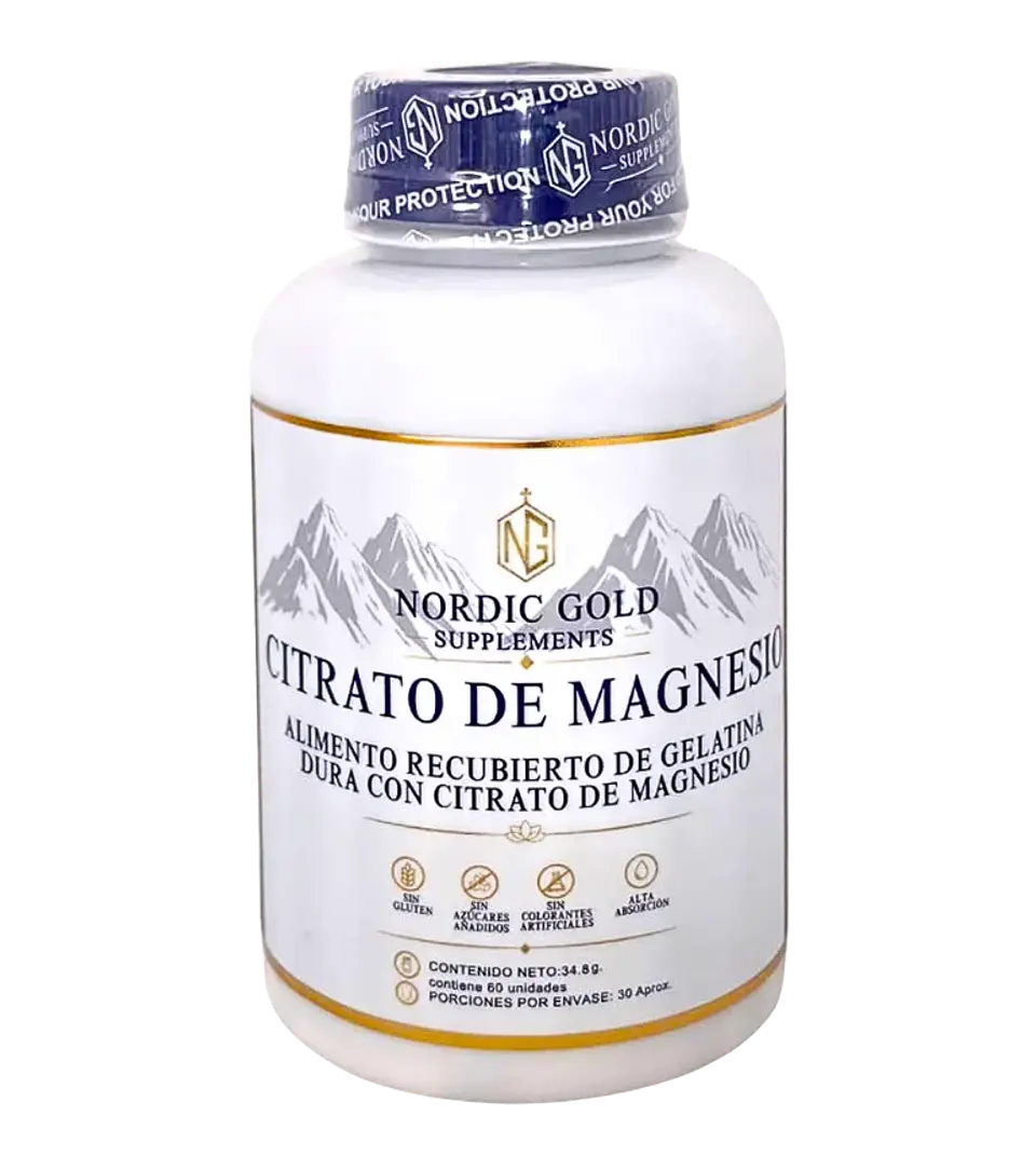 Citrato de Magnesio 60 Cápsulas Nordic Gold Supplements 1