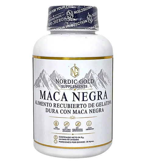 Maca Negra 60 Cápsulas Nordic Gold Supplements