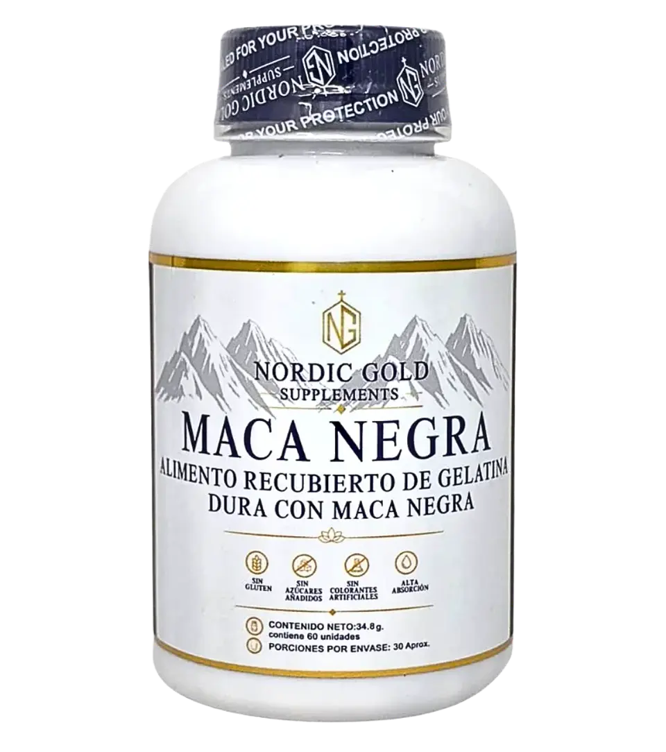 Maca Negra 60 Cápsulas Nordic Gold Supplements 1