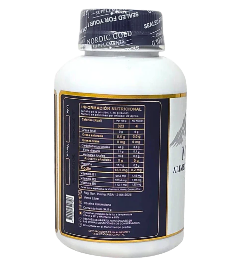Maca Negra 60 Cápsulas Nordic Gold Supplements