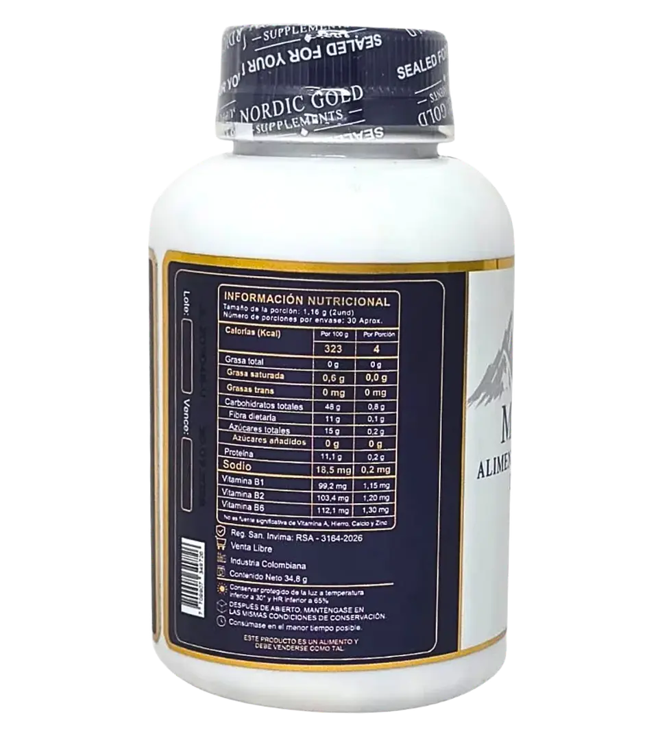 Maca Negra 60 Cápsulas Nordic Gold Supplements 2
