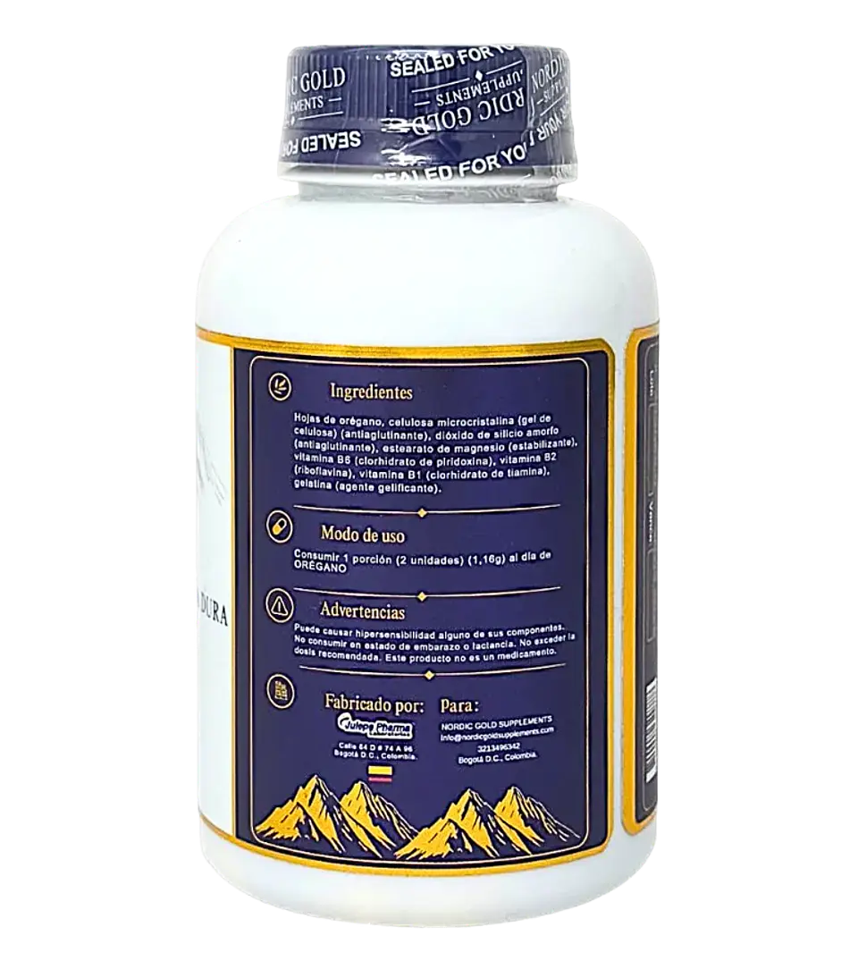 Orégano en Cápsulas Nordic Gold Supplements x 60 3