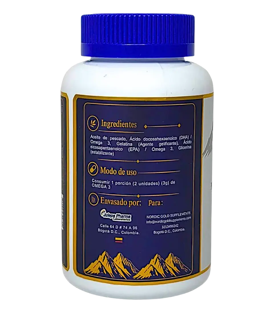 Omega 3 Nordic Gold Supplements 120 Perlas EPA y DHA 3