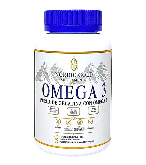 Omega 3 Nordic Gold Supplements 120 Perlas EPA y DHA