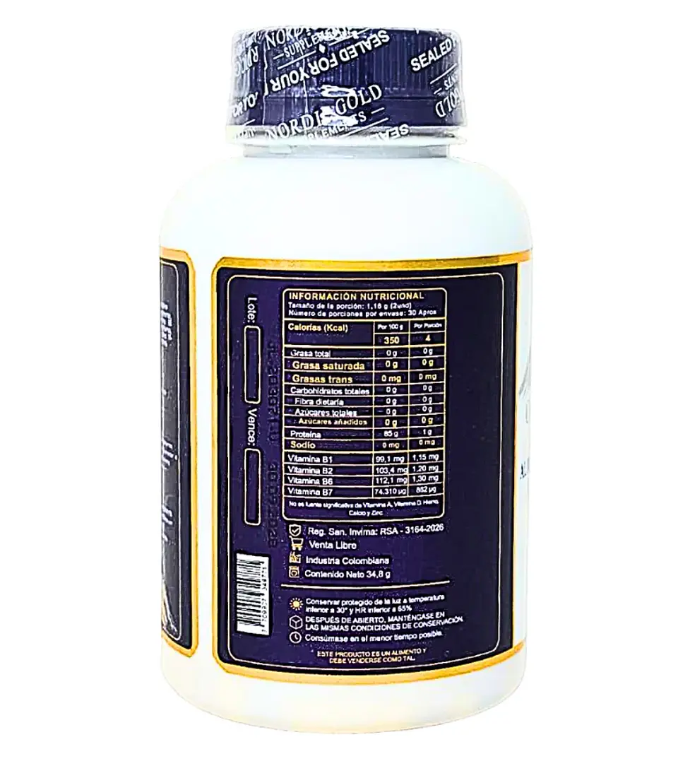 Colágeno Hidrolizado y Biotina 60 Cápsulas Nordic Gold Supplements 2