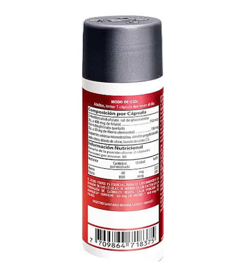 HEMOGEST Sal de Glucosamina y Hierro Nutrabiotics 60 Cápsulas