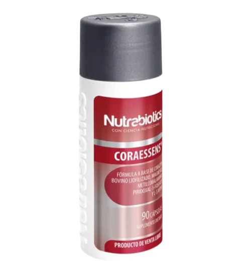 CORAESSENS Corazón Bovino Magnesio y Vitaminas Nutrabiotics 90 Cápsulas