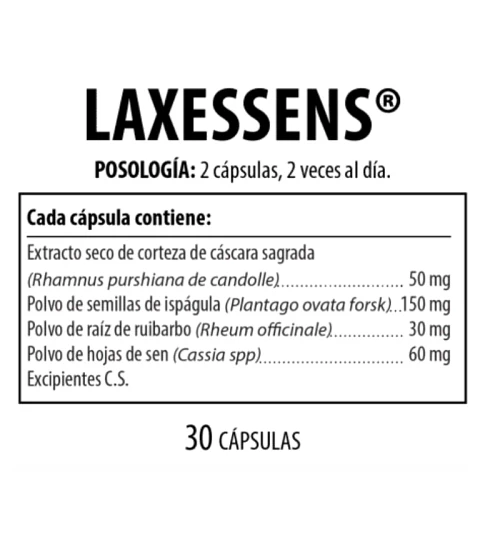 Laxessens Cáscara Sagrada y Sen Nutrabiotics 30 Cápsulas