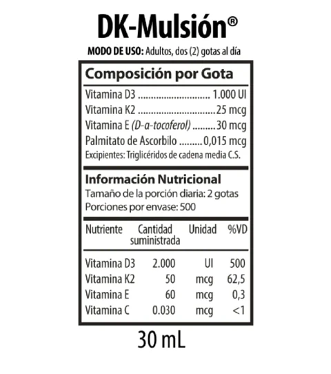 DK Mulsión Vitamina D3 K2 Nutrabiotics 30 ml 