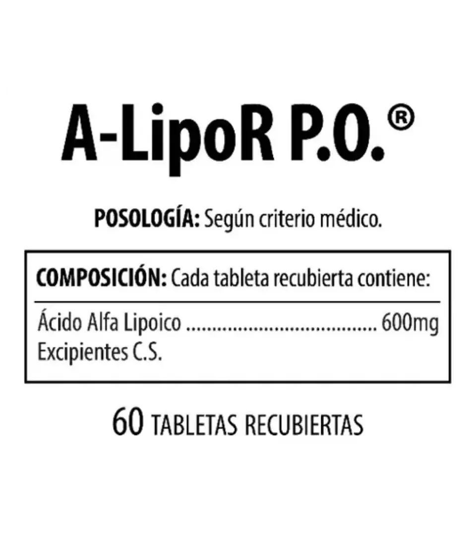 A-LipoR P.O. Acido alfa Lipoico 600 mg Nutrabiotics 2